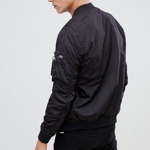 NWT Pull&Bear MA1 Bomber Jacket in Black Size S